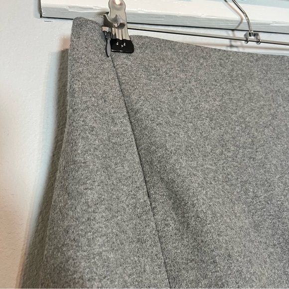 Reed Krakoff Grey Gray Wool Pleated A- Line Mini Skirt Size 2 Slit - Picture 5 of 7